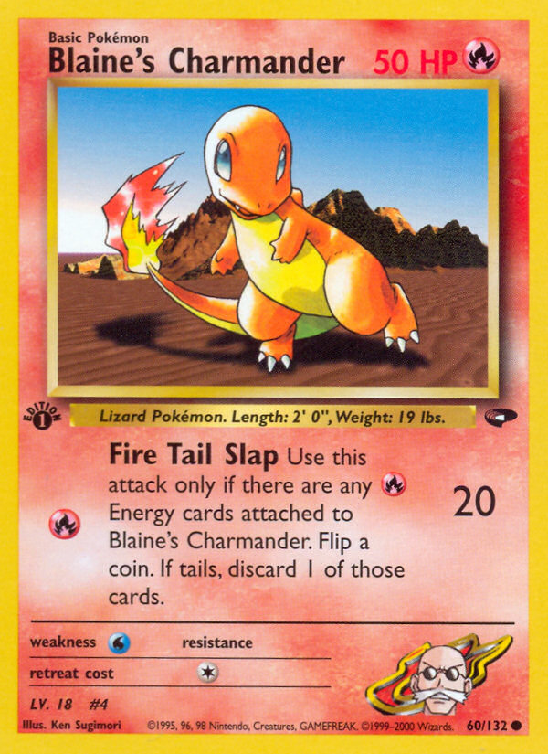 Blaine's Charmander — illustrated card