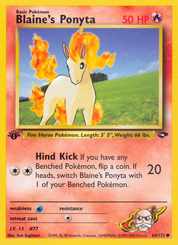 Blaine's Ponyta — illustrated card