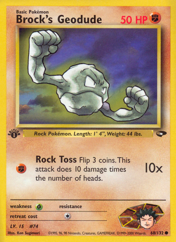 Brock's Geodude — illustrated card