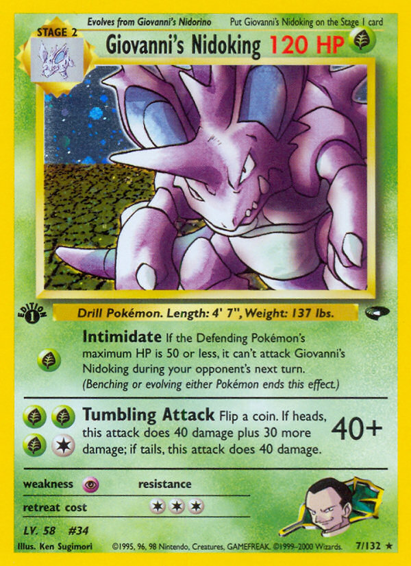 Giovanni's Nidoking — illustrated card