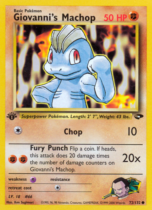 Giovanni's Machop — illustrated card