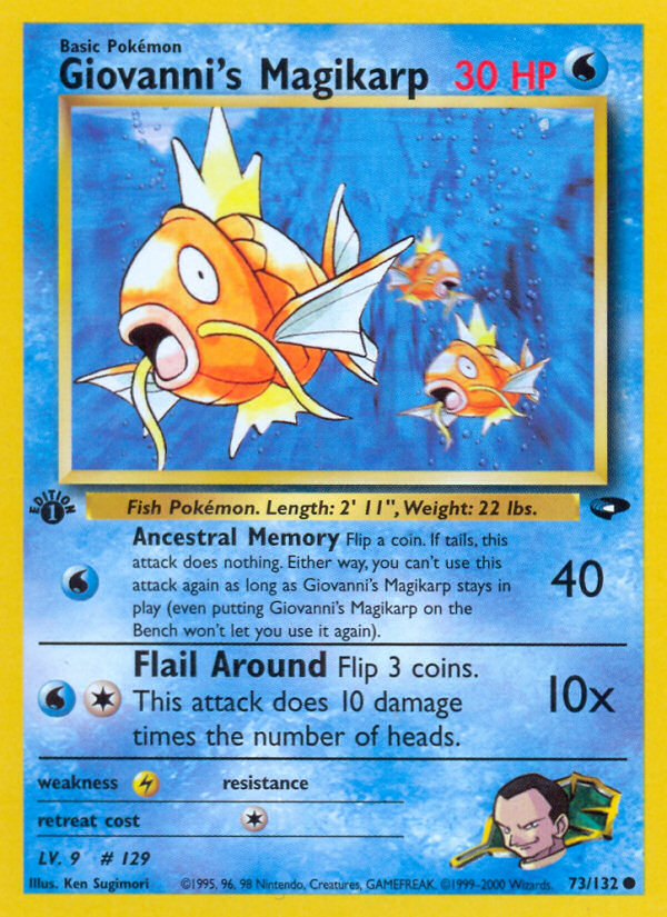 Giovanni's Magikarp — illustrated card