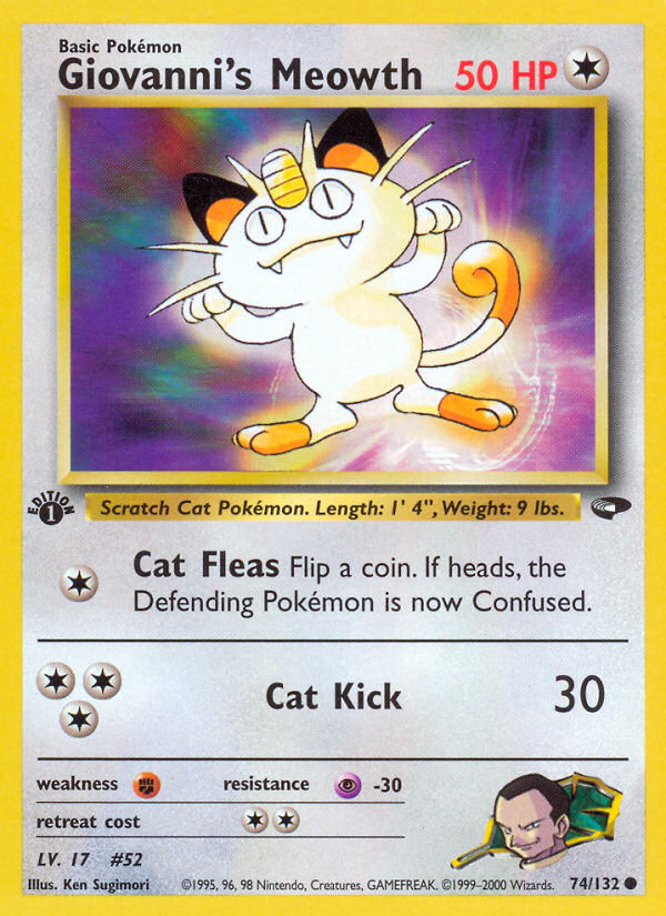 Giovanni's Meowth — illustrated card
