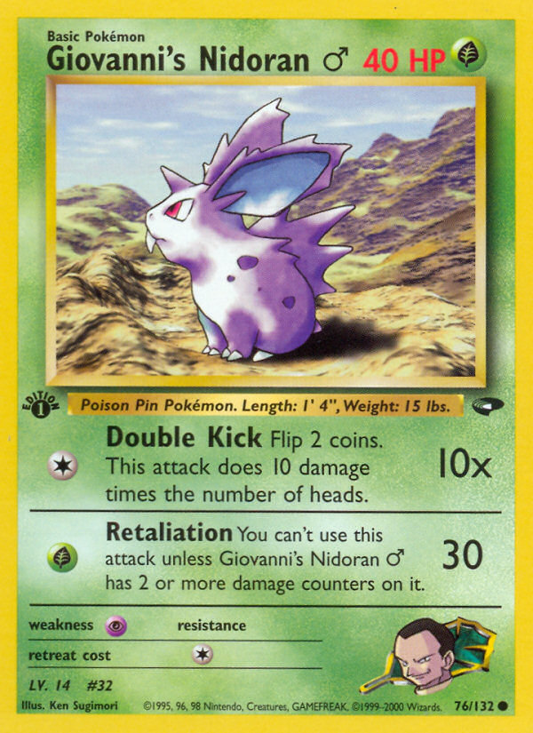 Giovanni's Nidoran ♂ — illustrated card