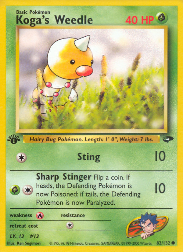Koga's Weedle — illustrated card