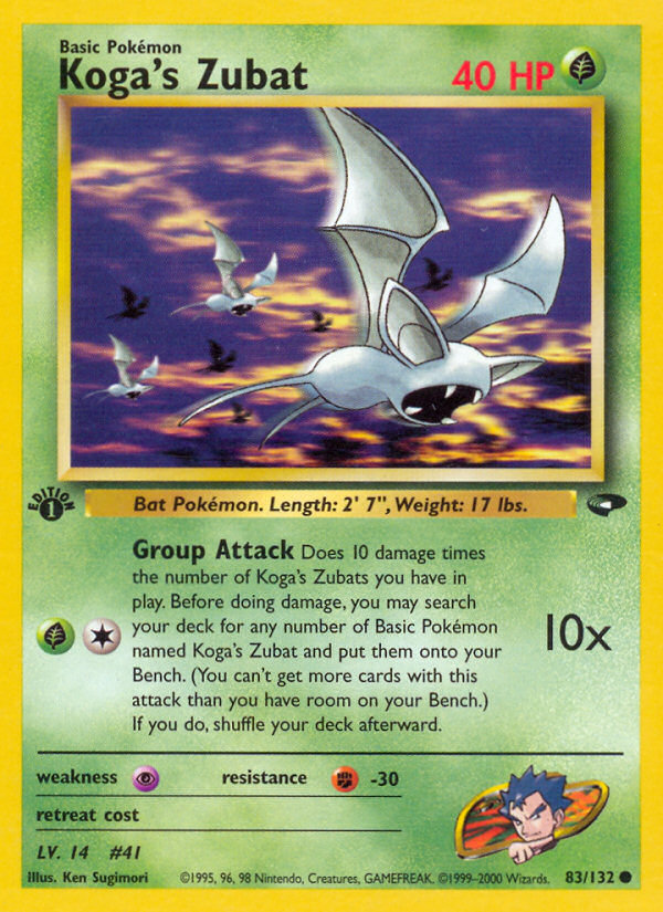 Koga's Zubat — illustrated card