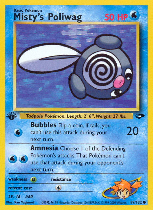 Misty's Poliwag — illustrated card