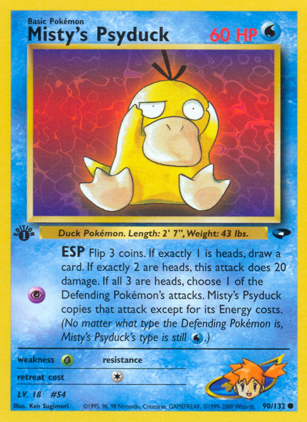 Misty's Psyduck — illustrated card