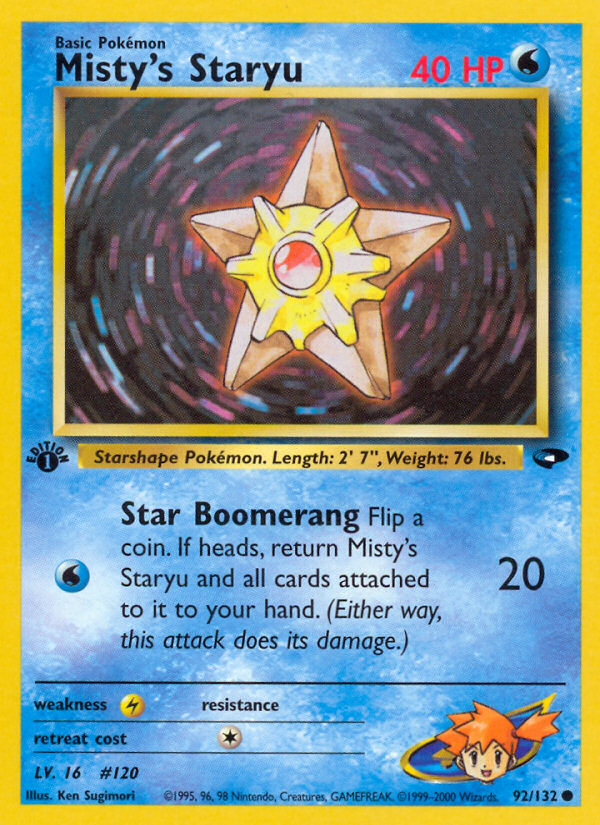 Misty's Staryu — illustrated card