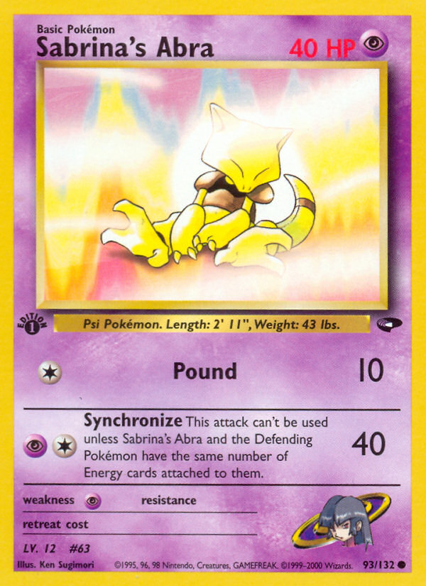 Sabrina's Abra — illustrated card