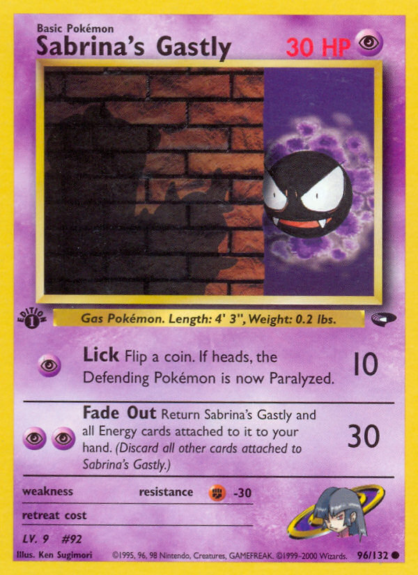 Sabrina's Gastly — illustrated card