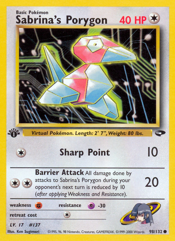 Sabrina's Porygon — illustrated card
