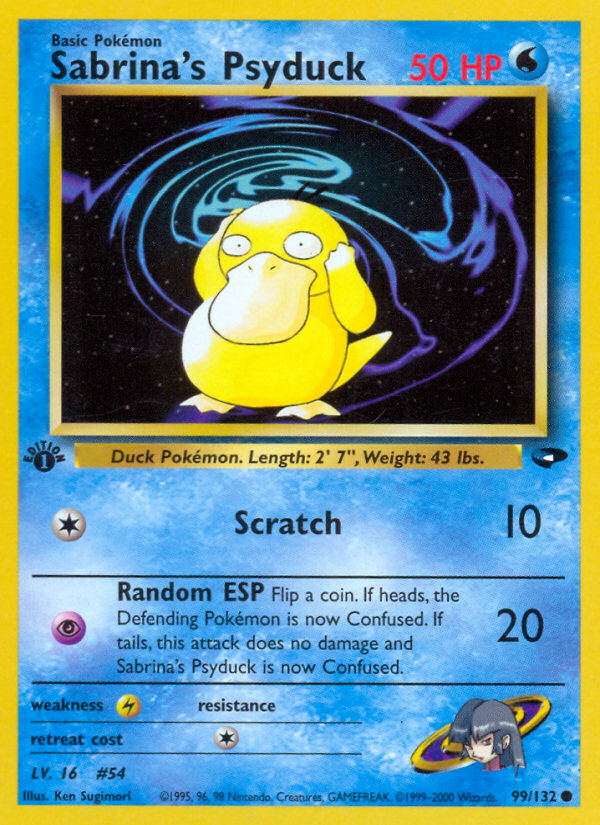 Sabrina's Psyduck — illustrated card