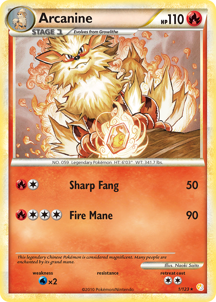 Arcanine — illustrated card