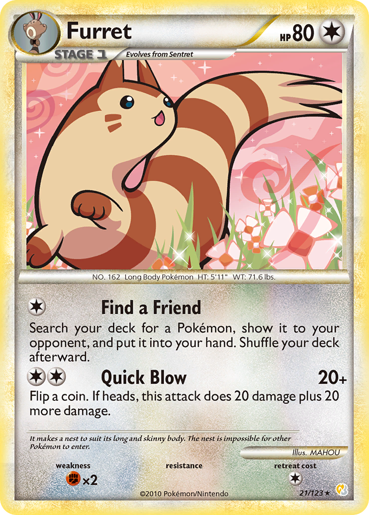 Furret — illustrated card