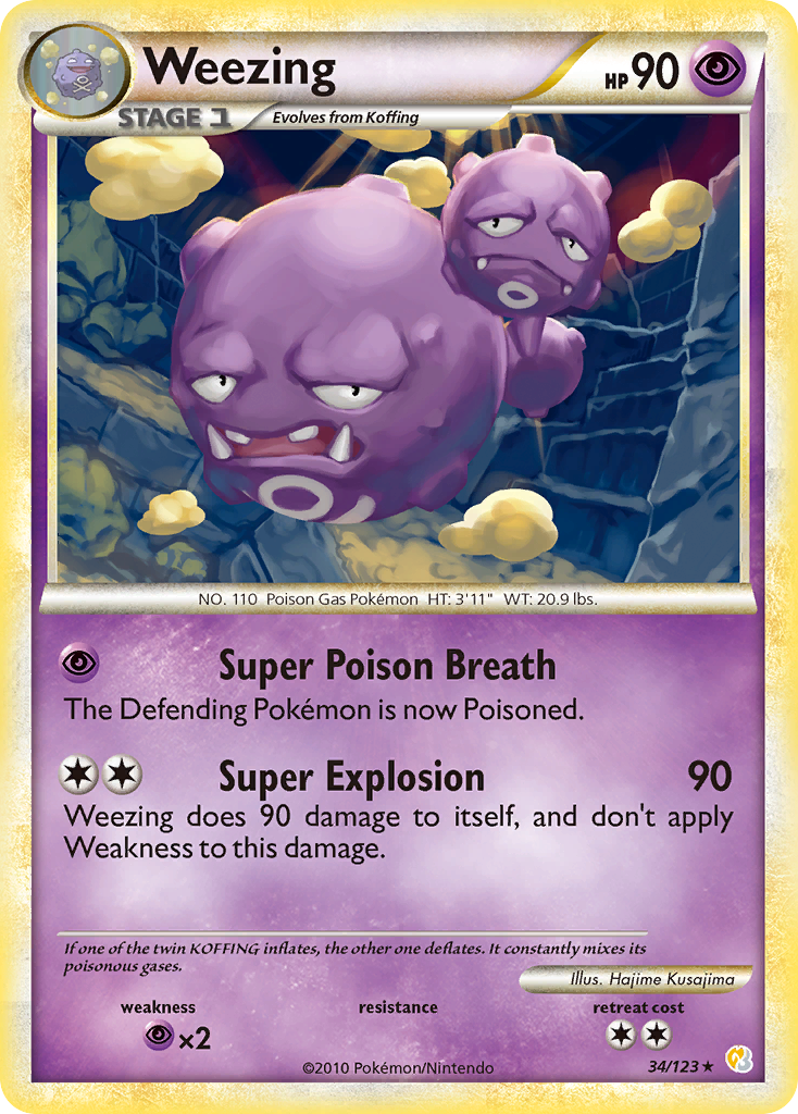 Weezing — illustrated card