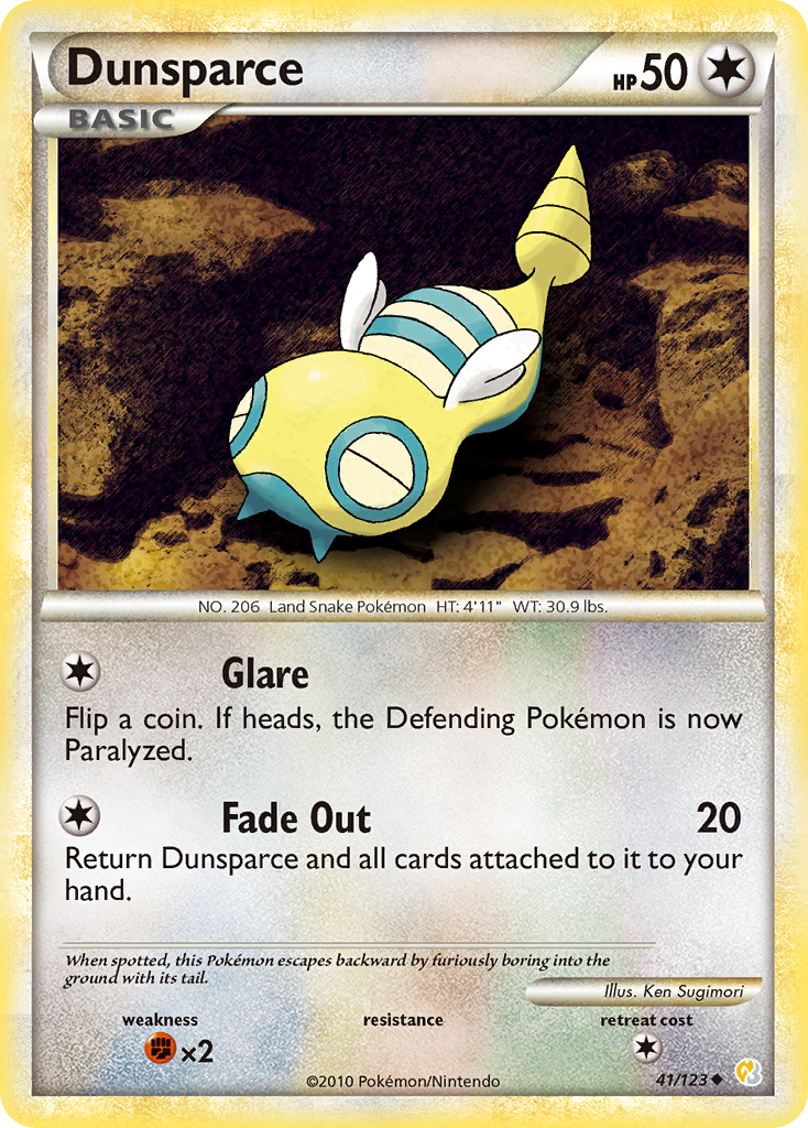 Dunsparce — illustrated card