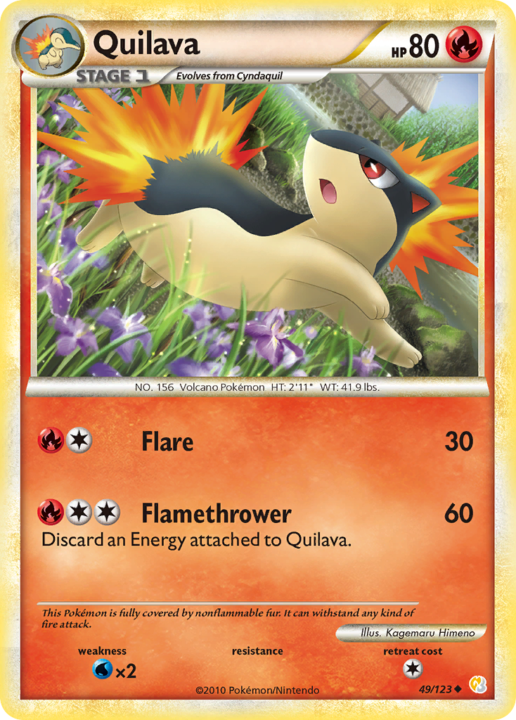 Quilava — illustrated card