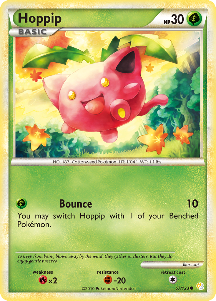 Hoppip — illustrated card