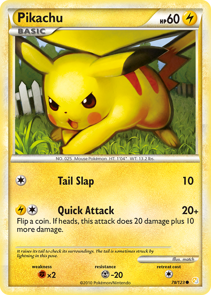 Pikachu — illustrated card