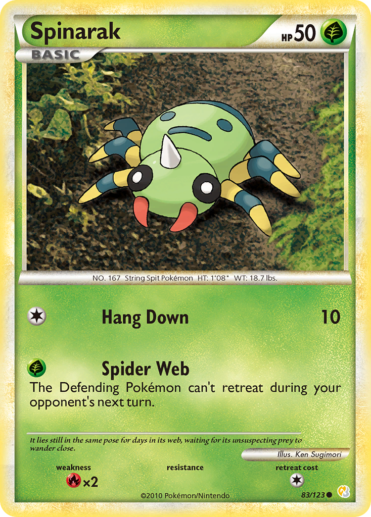 Spinarak — illustrated card