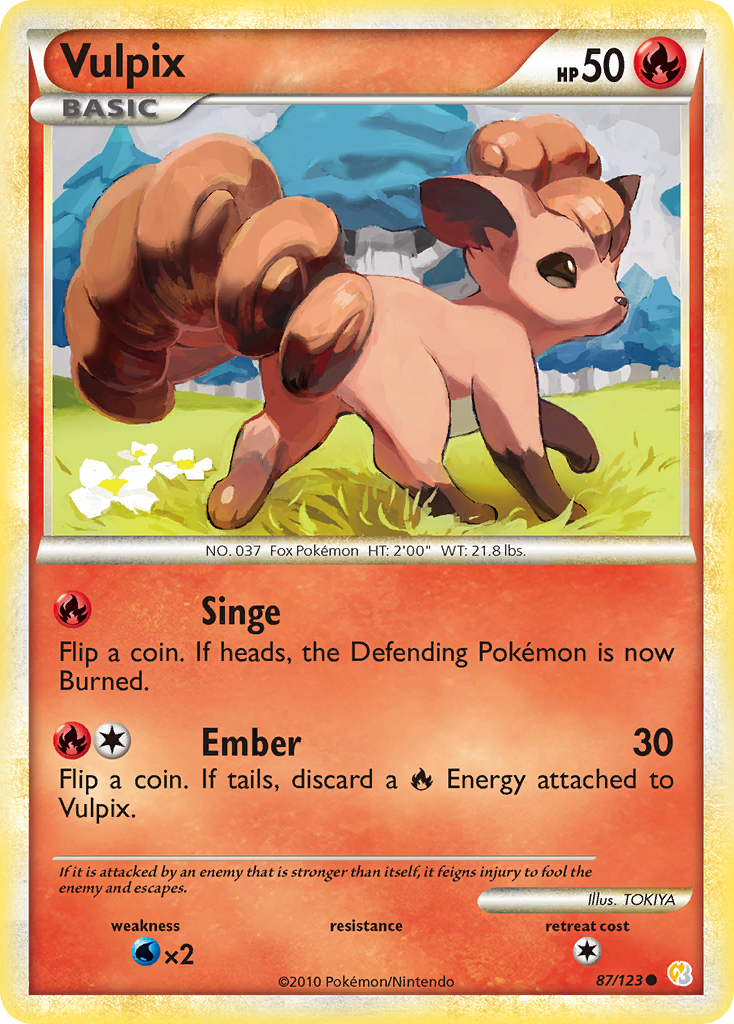 Vulpix — illustrated card