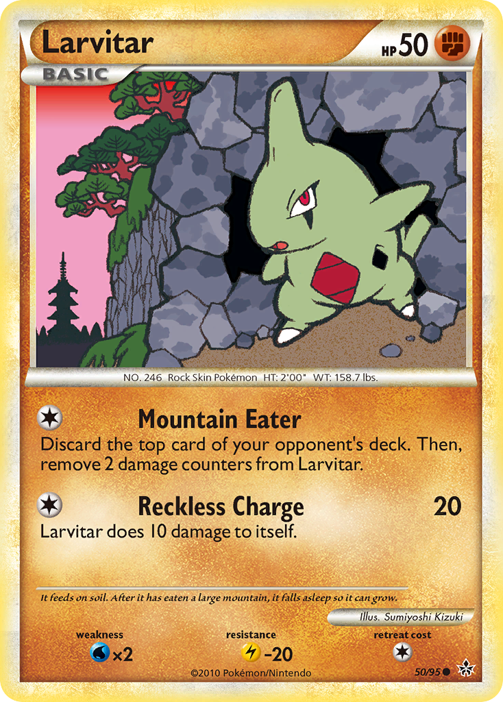 Larvitar — illustrated card