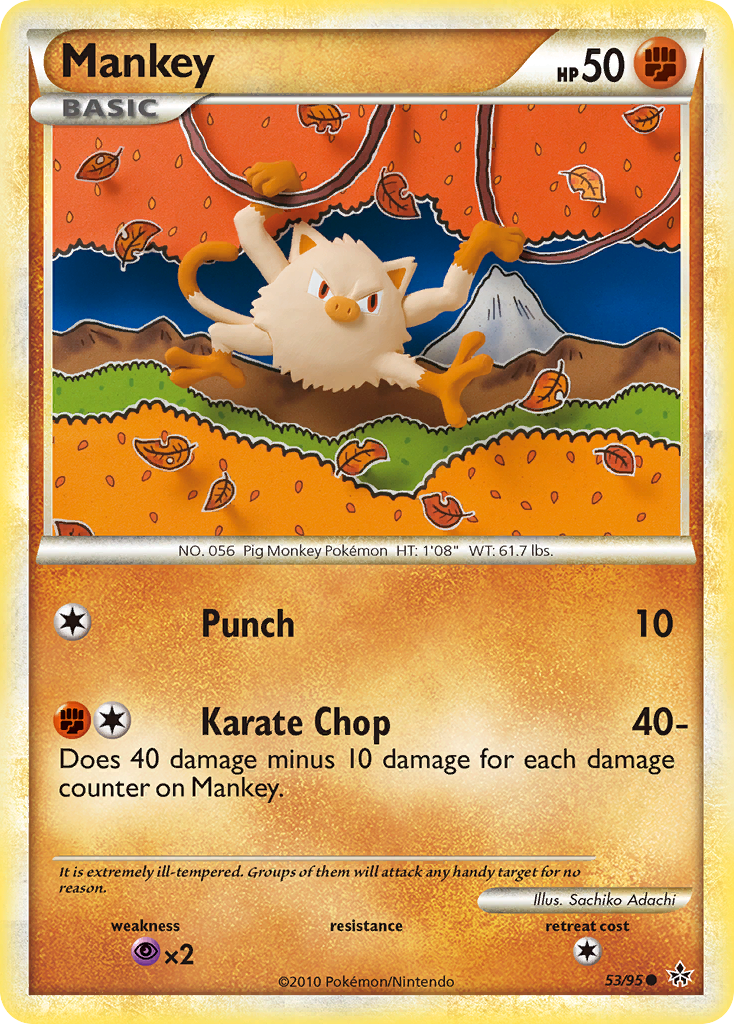 Mankey — illustrated card