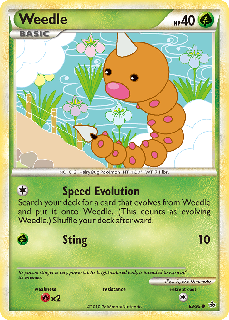 Weedle — illustrated card