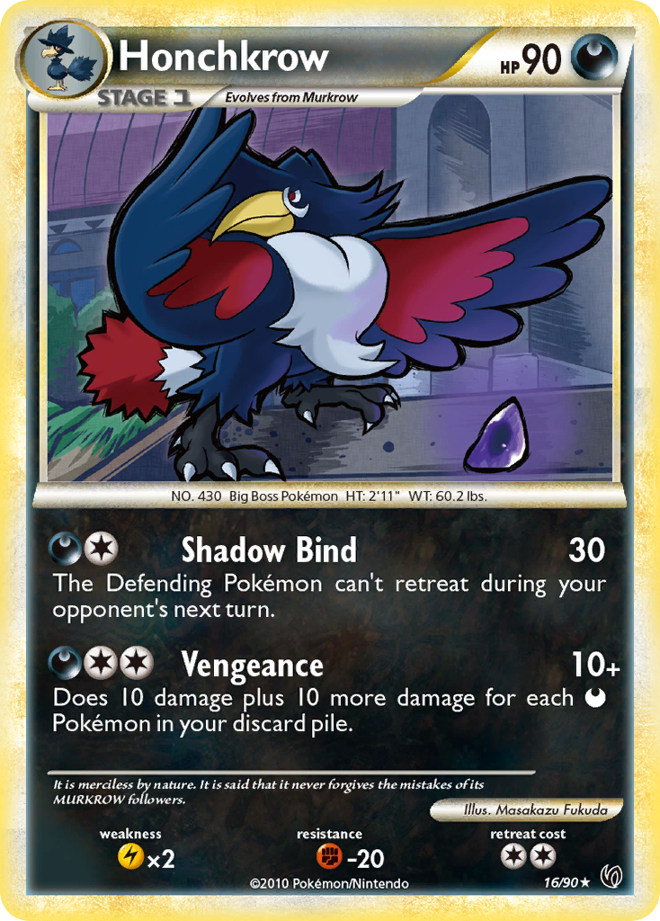 Honchkrow — illustrated card