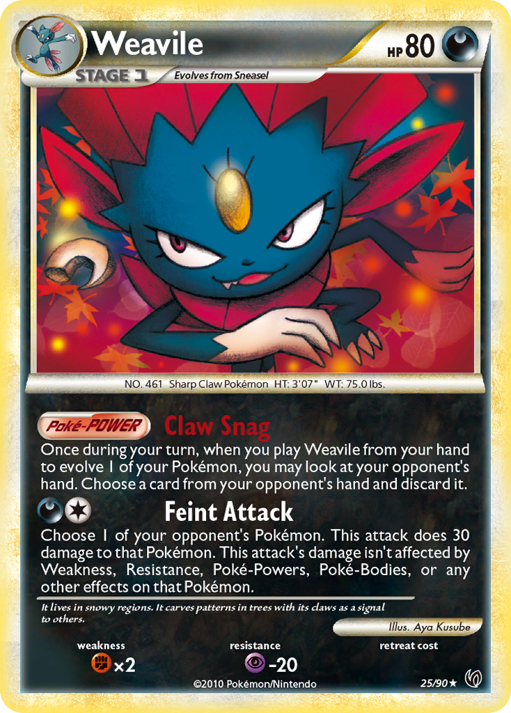 Weavile — illustrated card