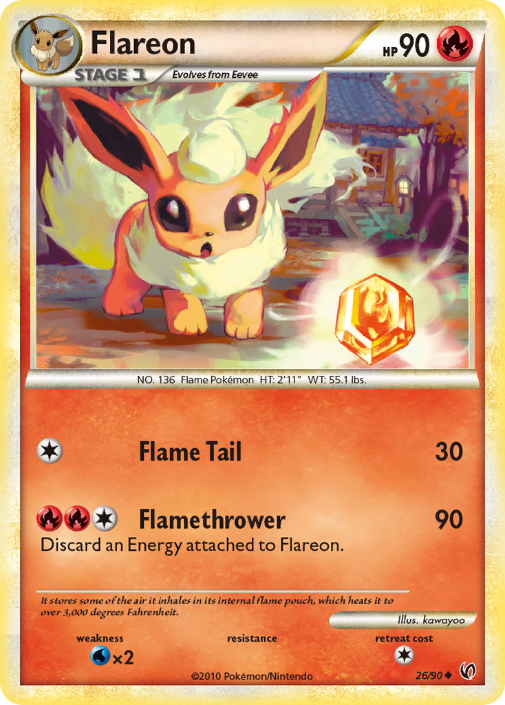 Flareon — illustrated card