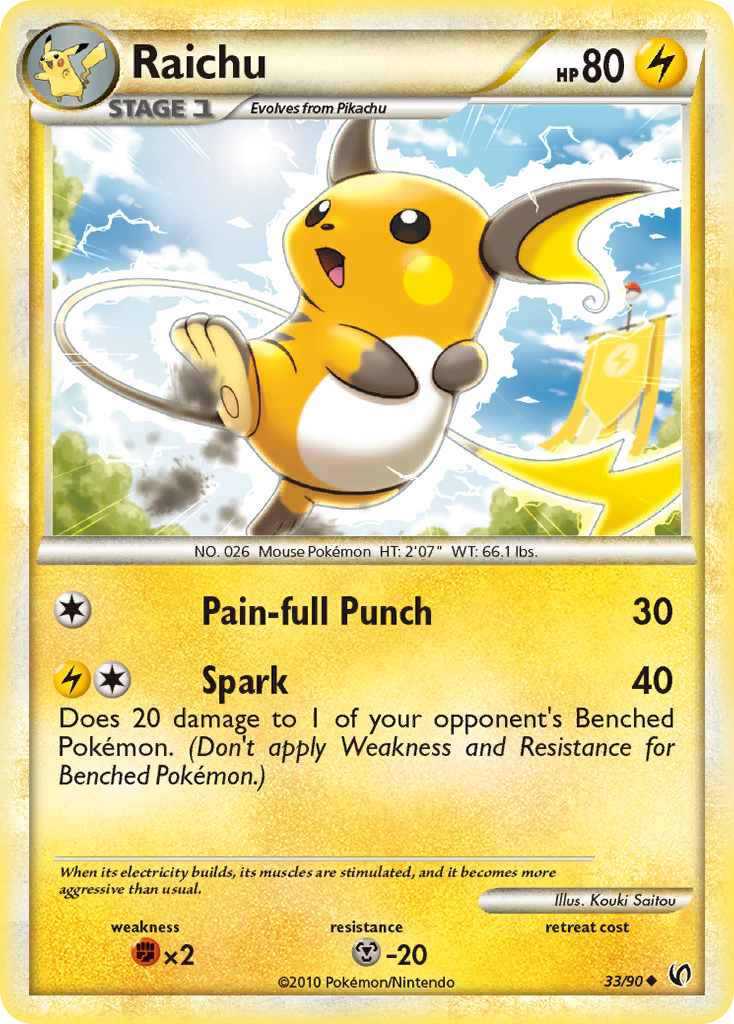 Raichu — illustrated card
