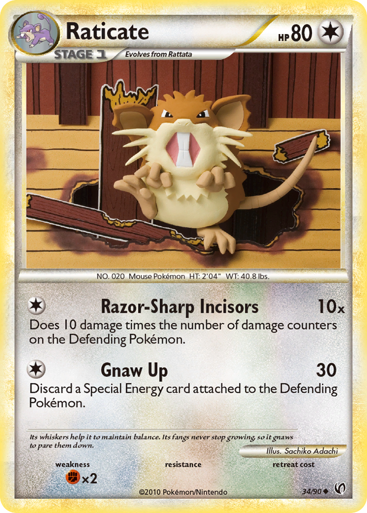 Raticate — illustrated card