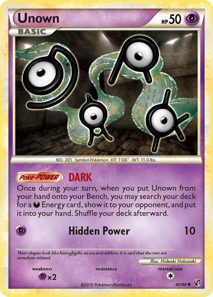 Unown — illustrated card