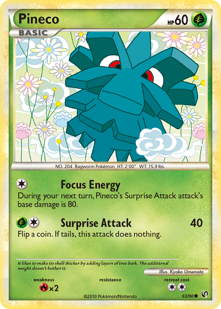 Pineco — illustrated card