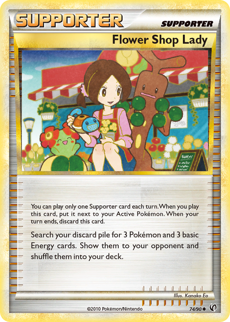 Flower Shop Lady — illustrated card