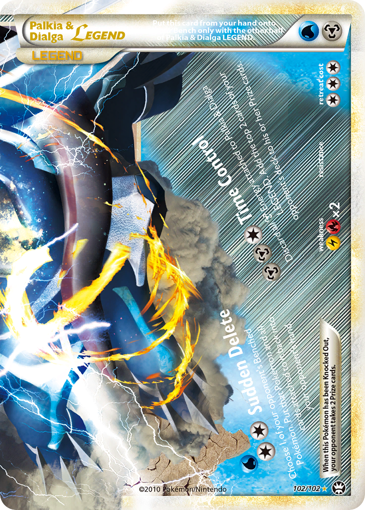 Palkia & Dialga LEGEND — illustrated card