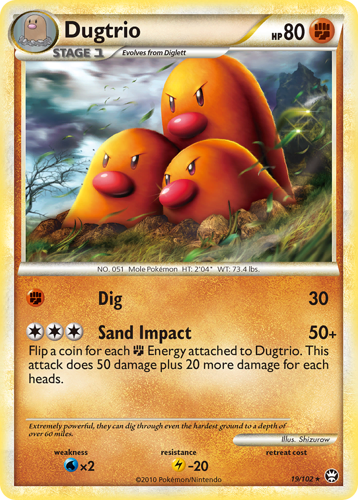 Dugtrio — illustrated card