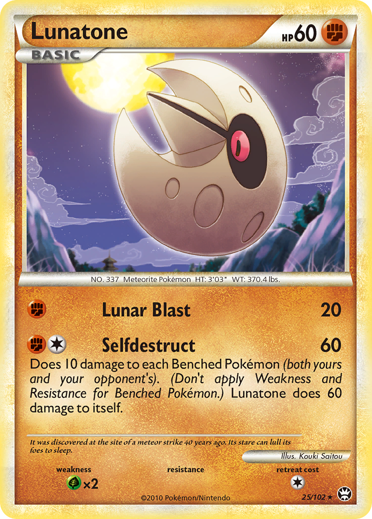 Lunatone — illustrated card
