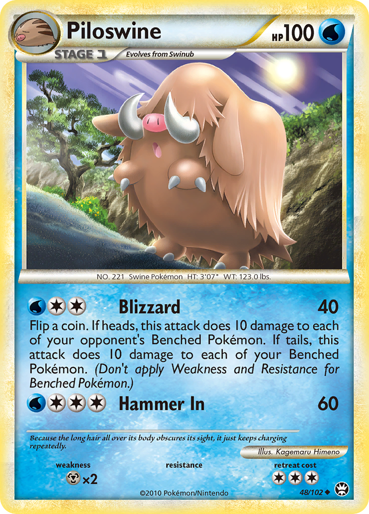 Piloswine — illustrated card