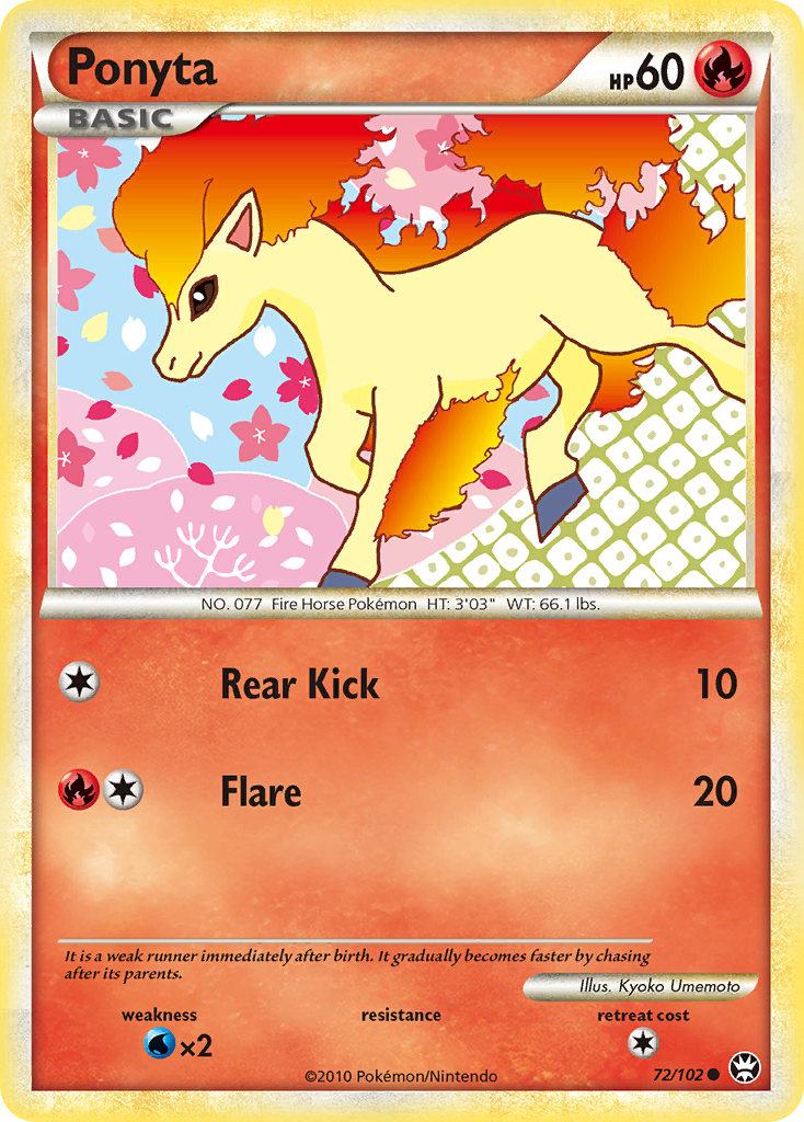 Ponyta — illustrated card