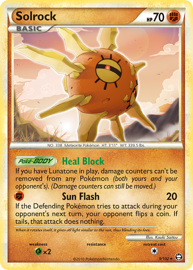Solrock — illustrated card