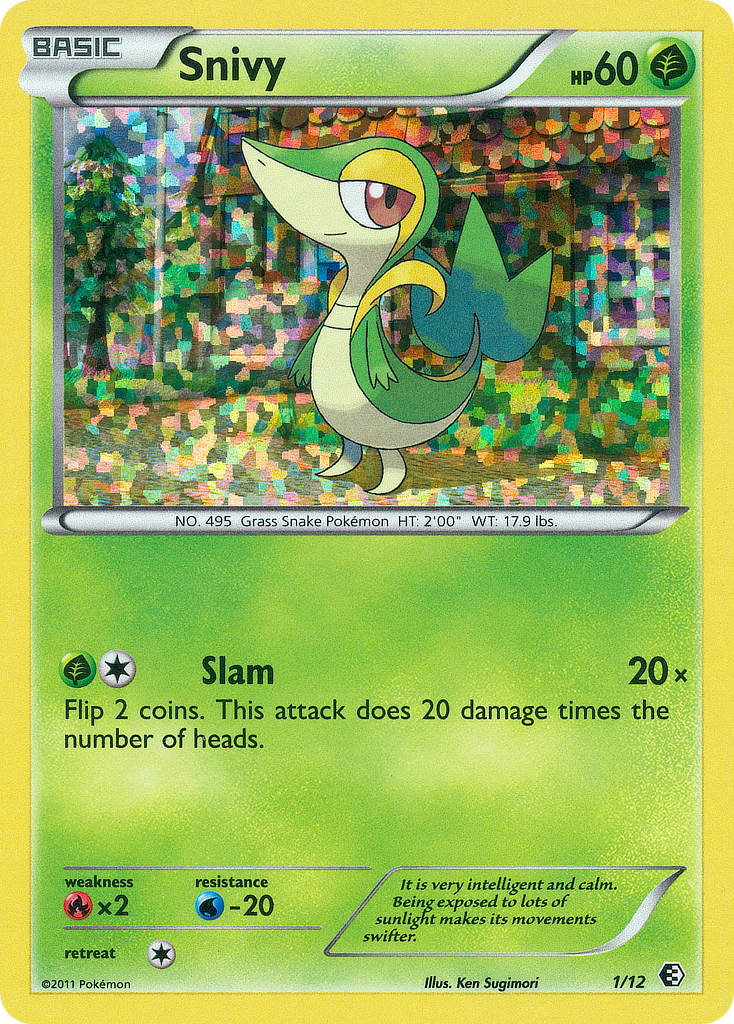 Snivy — illustrated card