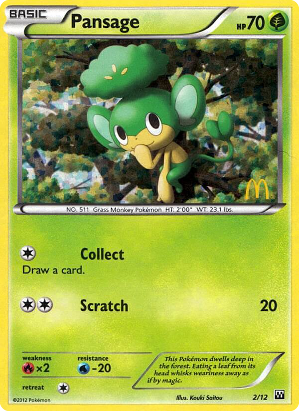 Pansage — illustrated card