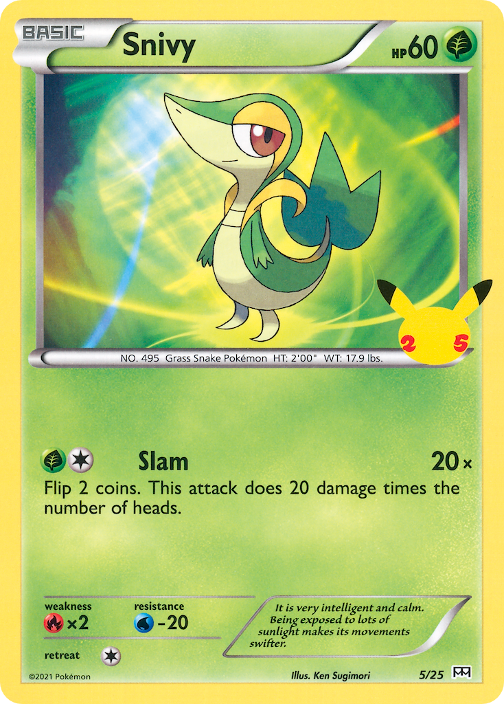 Snivy — illustrated card