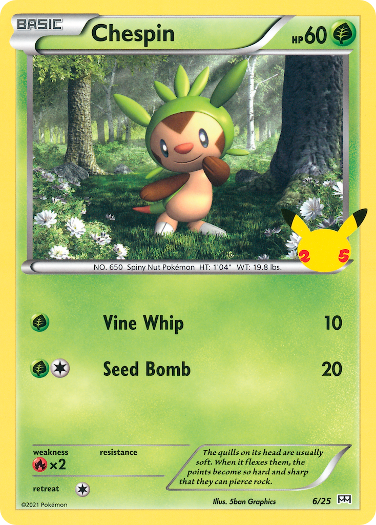 Chespin — illustrated card