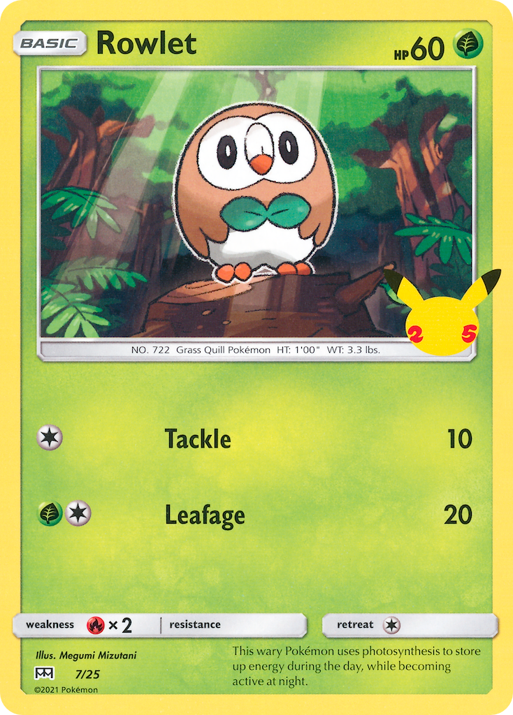 Rowlet — illustrated card