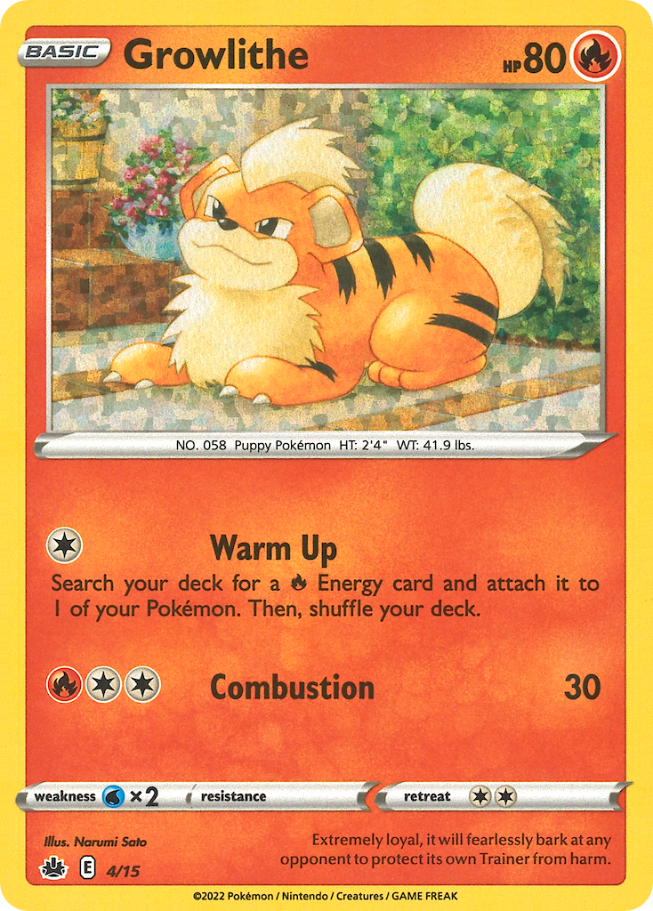 Growlithe — illustrated card