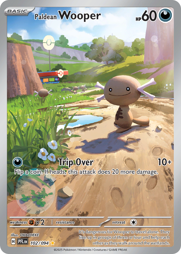Paldean Wooper — illustrated card